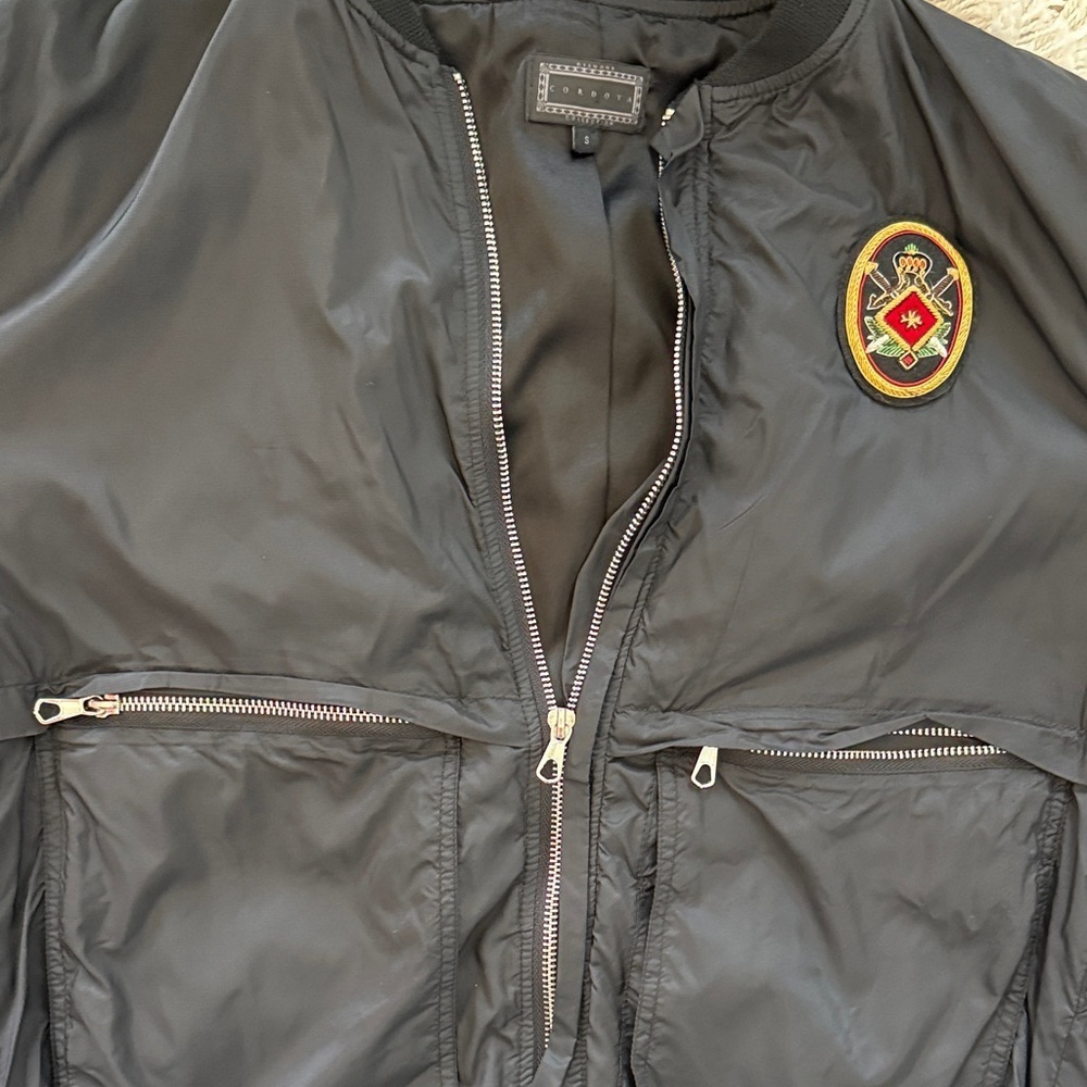 Cordova Black Bomber Jacket with Patch - Picture 3 of 7